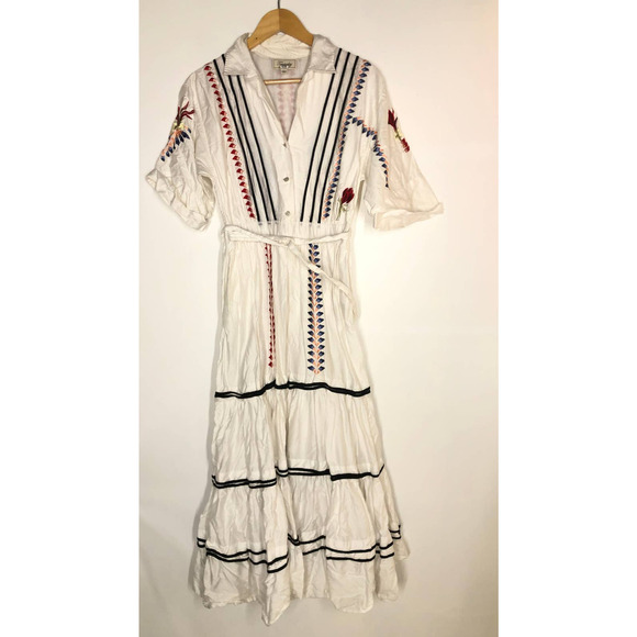 Temperley London Cherry Blossom Dress White 2 - Picture 3 of 13